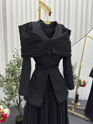 فستان سهره اسود ناعم