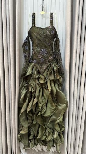 فستان سهره زيتي