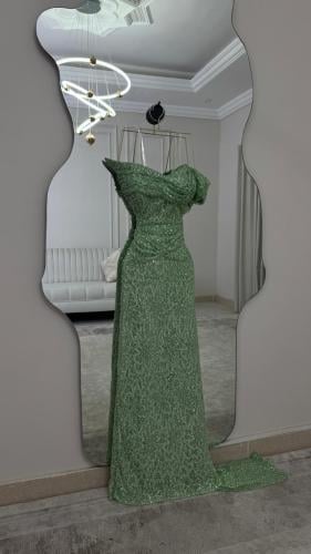 فستان سهره فخم تفاحي