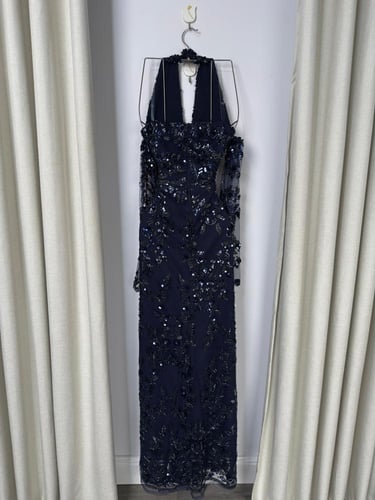 فستان سهره كحلي فخم