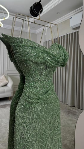 فستان سهره فخم تفاحي