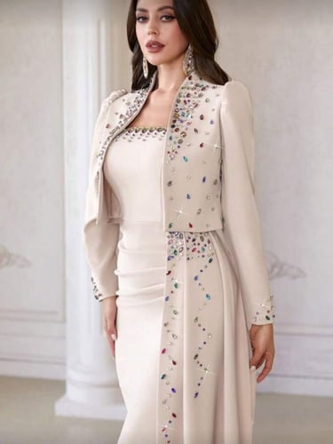 فستان سهره سكري ناعم