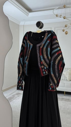 فستان سهره اسود ناعم