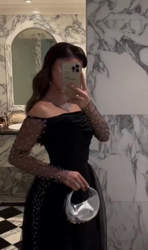 فستان سهره فخم اسود