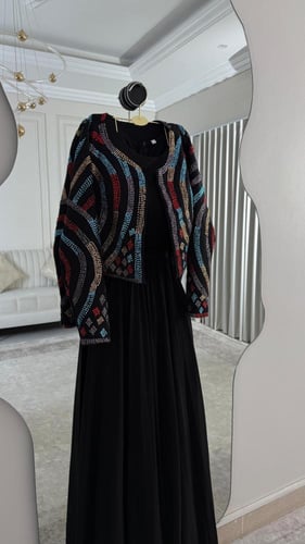 فستان سهره اسود ناعم