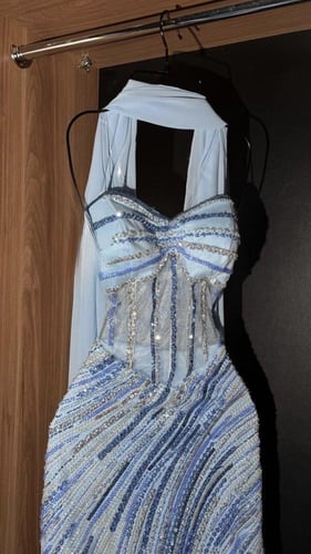 فستان سهره فخم سماوي