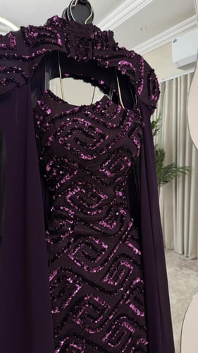 فستان سهره بنفسجي فخم