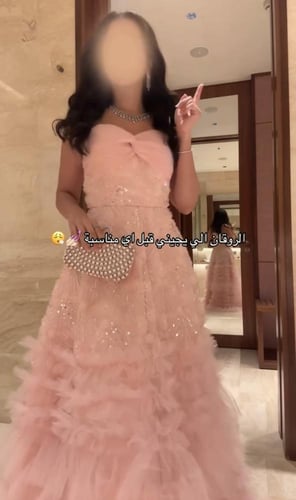 فستان سهره فخم وردي