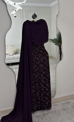 فستان سهره بنفسجي فخم