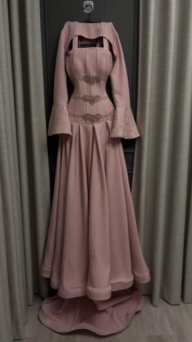 فستان سهره وردي فخم