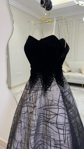 فستان سهره فخم جوخ وتل شبك