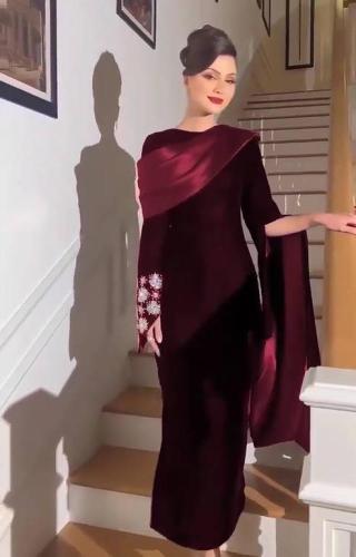 فستان سهره مخمل