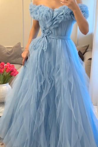 فستان سهره فخم سماوي