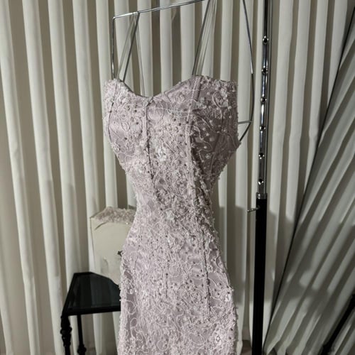 فستان سهره فخم وردي