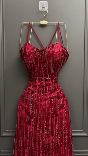 فستان سهره احمر راقي