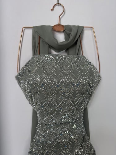 فستان سهره عنابي فخم