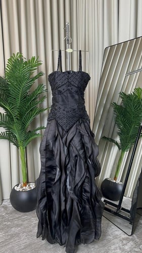 فستان سهره رمادي فخم