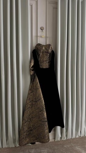 فستان سهره فخم اسود جوخ وجاكار