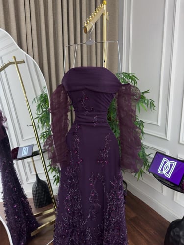 فستان سهره فخم بنفسجي