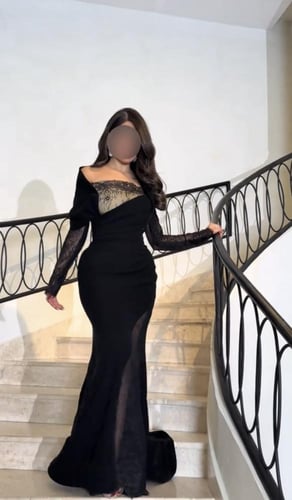 فستان سهره اسود ناعم