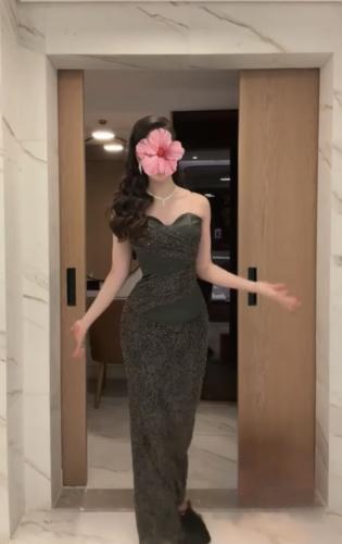 فستان سهره زيتي راقي