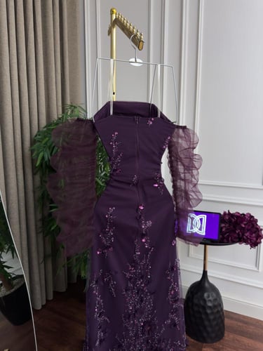 فستان سهره فخم بنفسجي