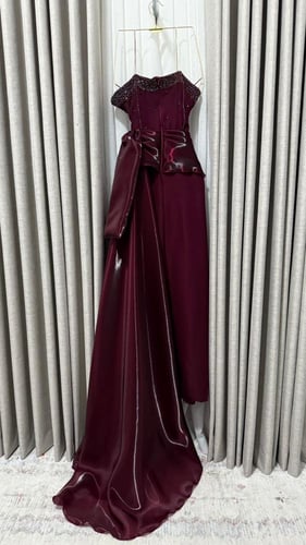 فستان سهره برغندي