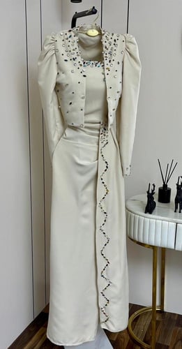 فستان سهره سكري ناعم