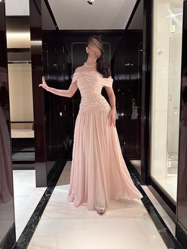 فستان سهره زيتي & ليموني & وردي