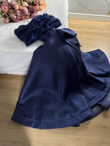 فستان سهره فخم كحلي