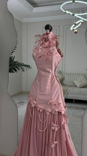 فستان سهره وردي راقي