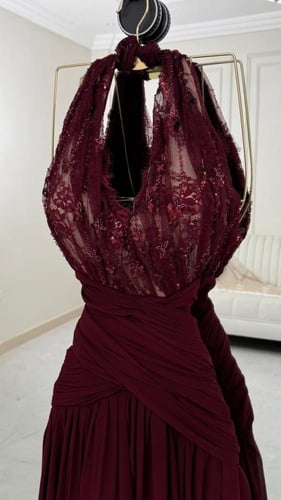 فستان سهره فخم عودي