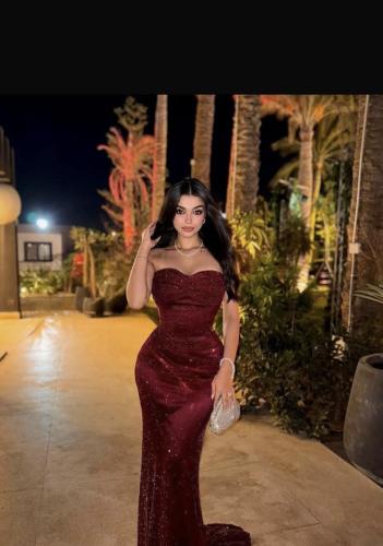 فستان سهره عنابي فخم