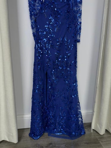 فستان سهره ازرق فخم