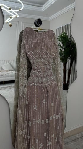 فستان سهره بيج فخم