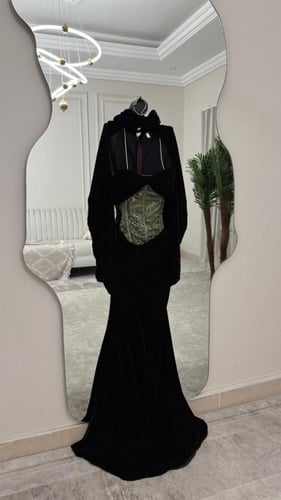 فستان سهره مخمل ناعم