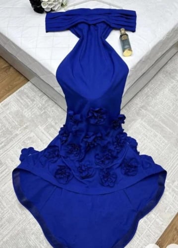 فستان ملكه ازرق راقي