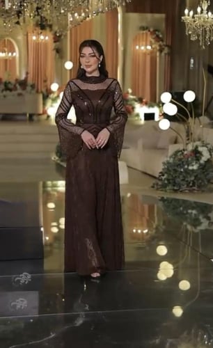 فستان سهره خرز ودانتيل لونين