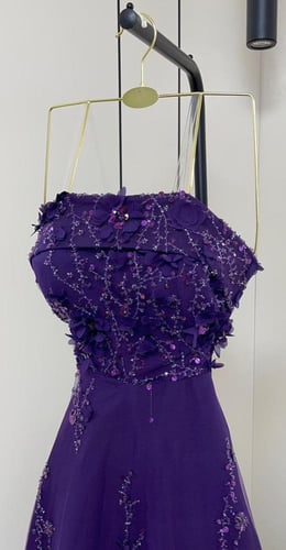 فستان سهره بنفسجي فخم