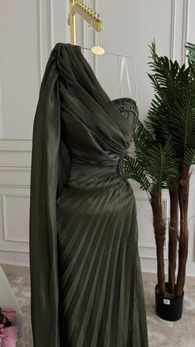 فستان سهره زيتي