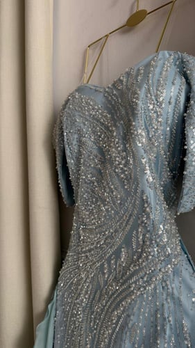 فستان سهره فخم سماوي