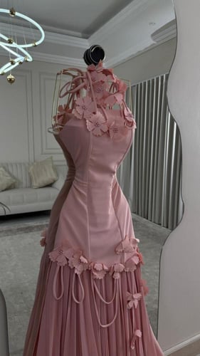 فستان سهره وردي راقي