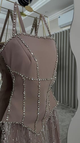 فستان سهره بيج فخم