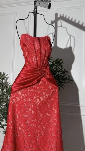 فستان سهره احمر راقي