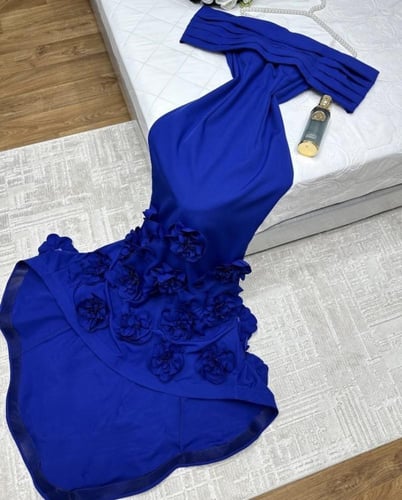 فستان ملكه ازرق راقي