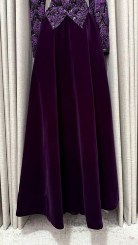 فستان سهره تول وجوخ فخم موف