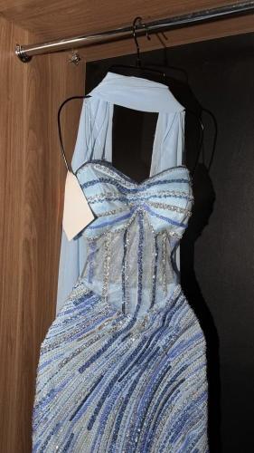 فستان سهره فخم سماوي