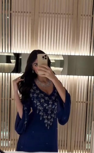 فستان سهره راقي ازرق