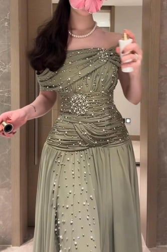 فستان سهره زيتي & ليموني & وردي