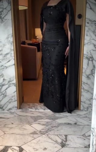 فستان سهره اسود فخم
